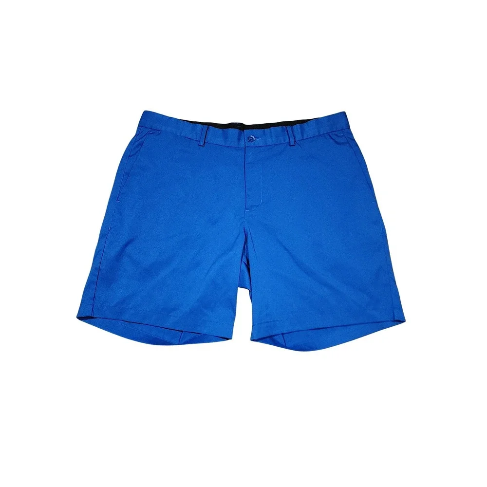 Nike‎ Golf Shorts 35 x8 Mens Blue Dri-FIT Standard Fit Performance Sport 18